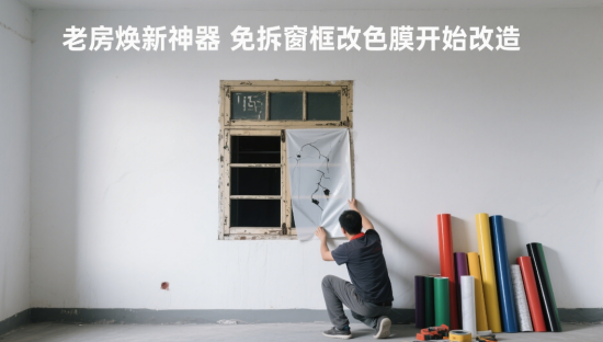 老房煥新神器：免拆窗框改色膜，15年老窗秒變極簡風