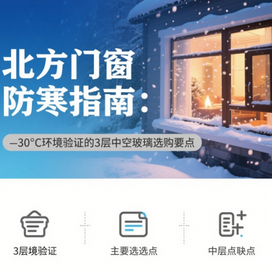 北方知名門窗品牌防寒指南：-30℃環境驗證的3層中空玻璃選購要點