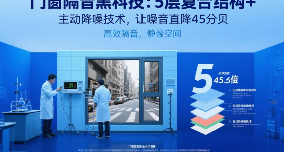 門窗知名品牌隔音黑科技：5層復合結構+主動降噪技術，讓噪音直降45分貝